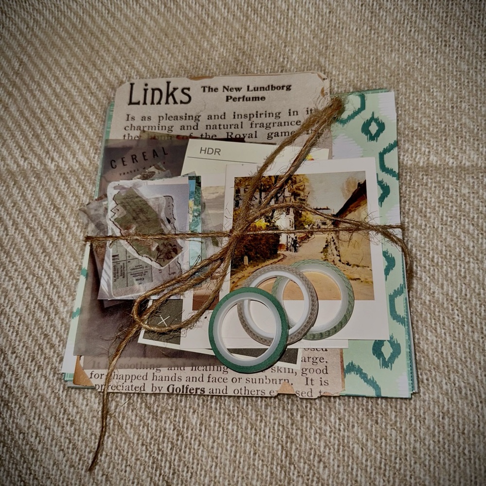 60 PCS Sage Green Scrapbooking Kit